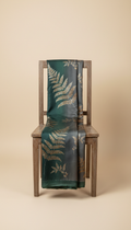 Midnight Fern Hand-Painted Silk Saree