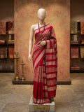 Artisanal Maroon Pure Handblock Drape
