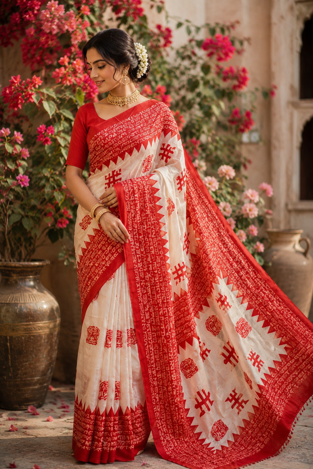 The Crimson Heritage Pure Silk Saree