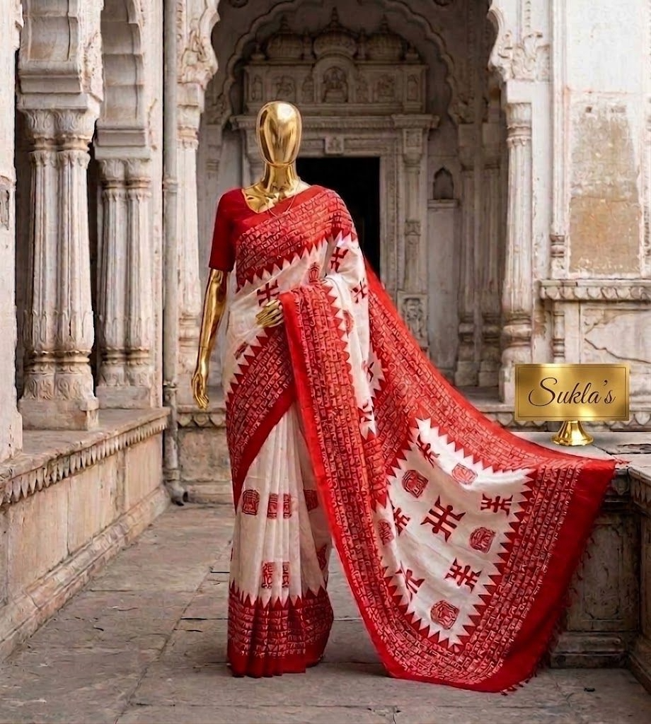 The Crimson Heritage Pure Silk Saree