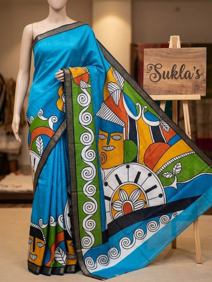 The Firozi Avant-Garde Hand-Painted Saree