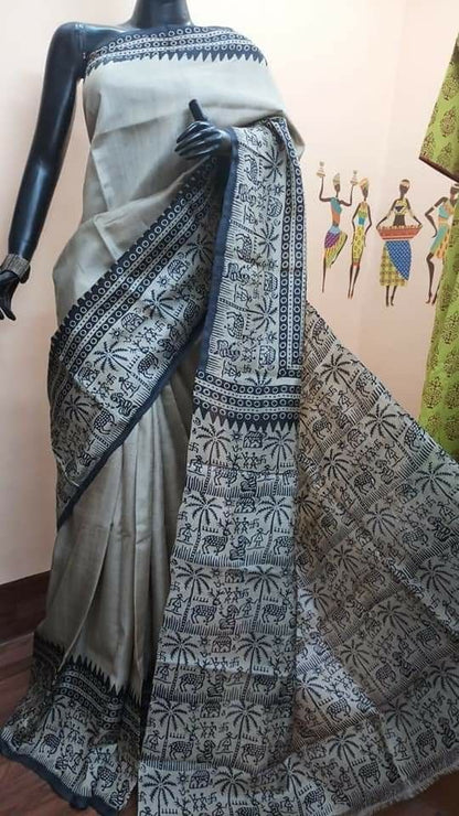The Slate Narrative Pure Silk Saree