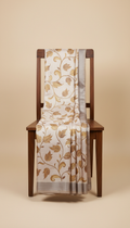 Earth Umber Vine Hand-Painted Silk Saree